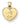 Yellow gold pendant angel heart engraving on the back