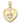 Yellow and white gold pendant angel heart